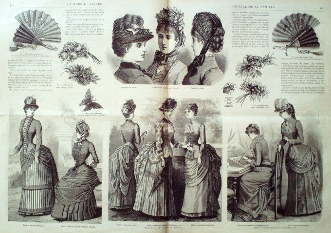 Journal Mode illustrée 1884 # 15 Robes fillettese