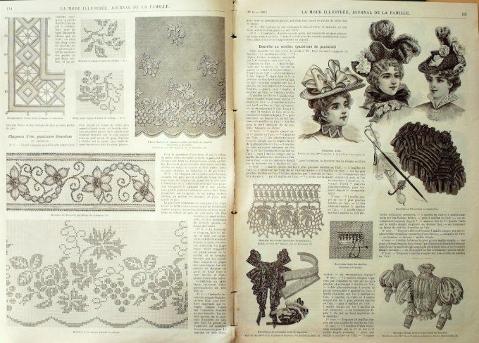 Journal Mode illustrée 1896 # 15 Costume de voyage et robe brodée