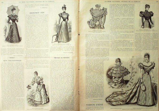 Journal Mode illustrée 1897 # 15 Robe en sablé étamine