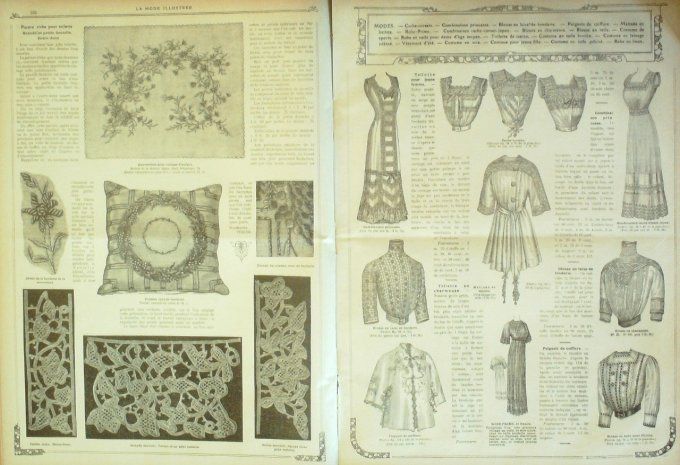 Journal Mode illustrée 1911 # 15 Peingoir & combinaisons