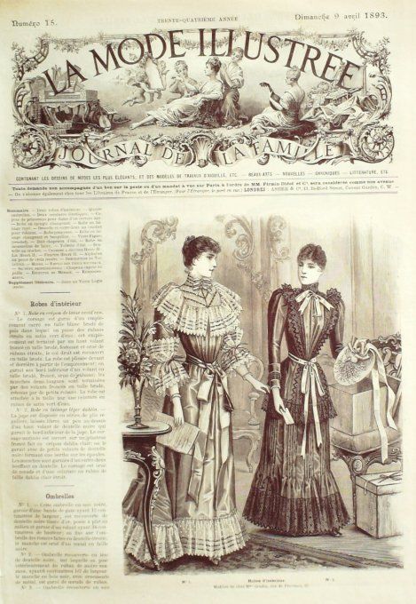 Journal Mode illustrée 1893 # 15 Robe d'intérieur