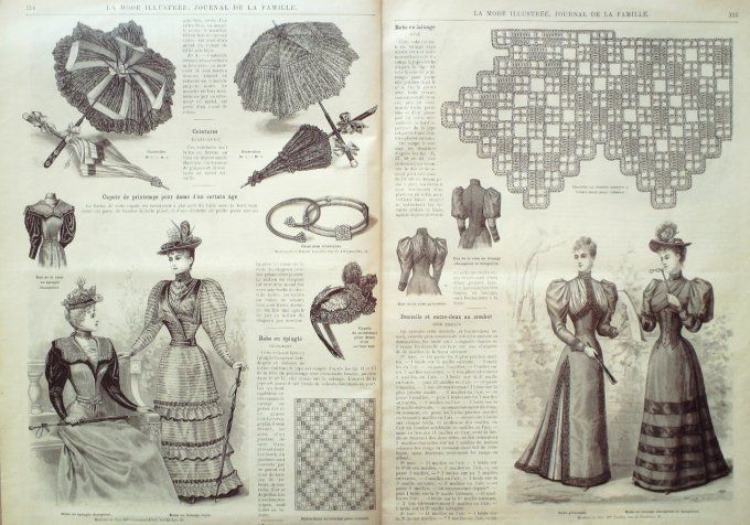 Journal Mode illustrée 1893 # 15 Robe d'intérieur