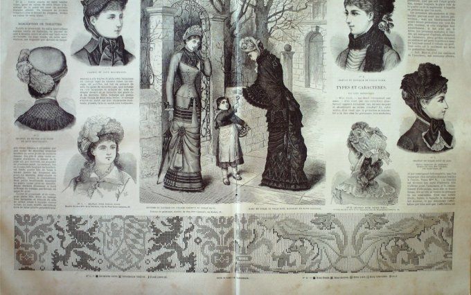 Journal Mode illustrée 1881 # 15 Robe en voile & ruban 