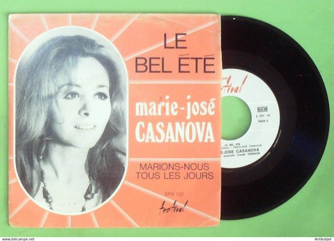 Casanova Marie-José 45T SP Le bel été (languette) 1970