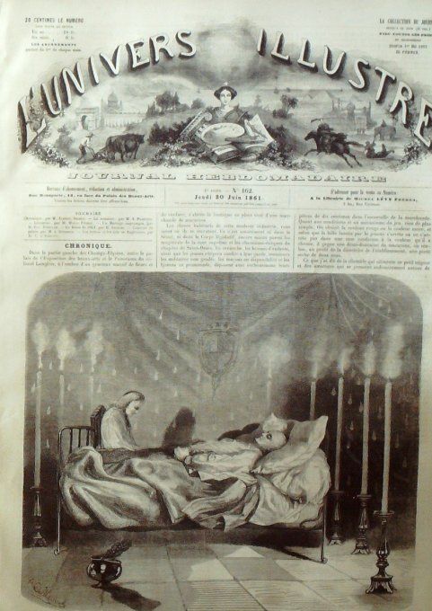 L'Univers illustré 1861 # 162 Comte de Cavour Lausanne affaire Jarndyce Marché des Innocents