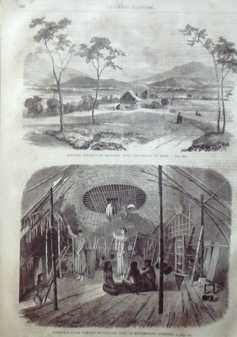 L'Univers illustré 1861 # 163 Australie Esington Zimbabwe Monomotapa Banyais Fontainebleau