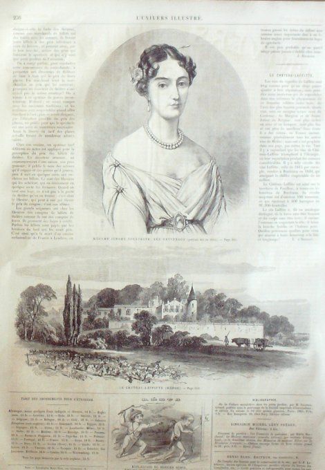 L'Univers illustré 1861 # 165 Siam Ambassadeurs Usa Charleston Château-Lafitte Napoléon Bonaparte   