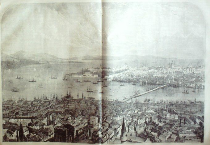 L'Univers illustré 1861 # 167 Vichy villa Strauss Cosntantinople Galata Abbruzzes Comte Persigny   