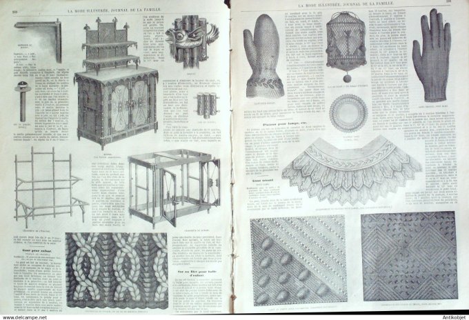 La Mode illustrée journal + gravure associée 1868 # 37