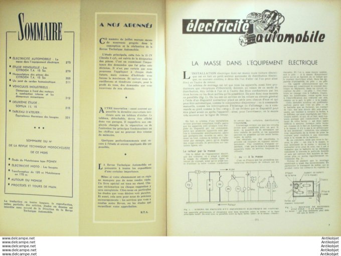 Revue Technique Automobile Citroën TA 15 Six Somua I L 15 39#1949