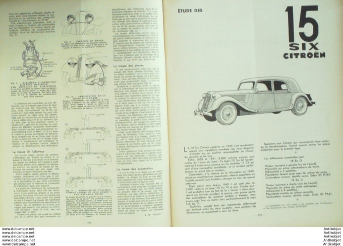 Revue Technique Automobile Citroën TA 15 Six Somua I L 15 39#1949