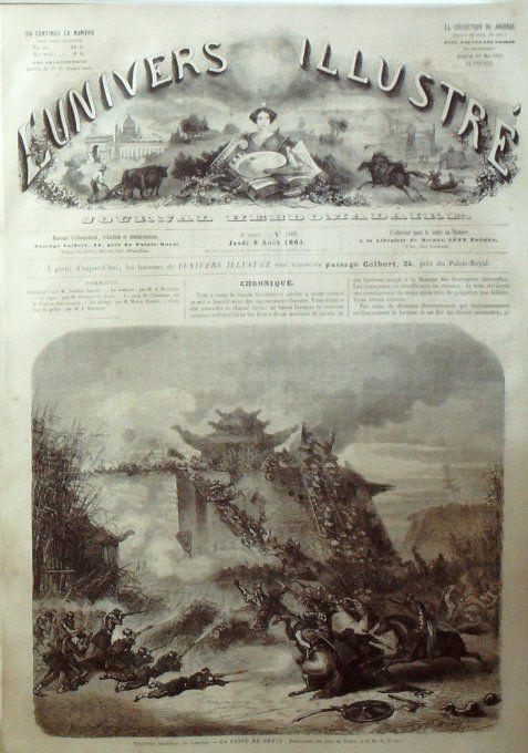 L'Univers illustré 1861 # 169 Chine Pékin Boulogne-mer Lord John Russell ïles Viti 