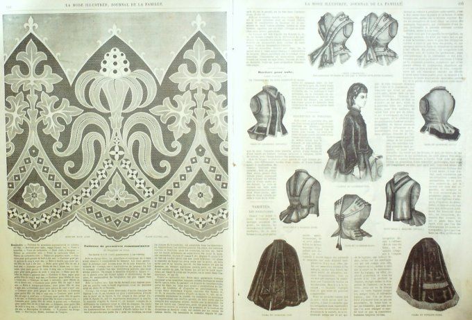 Journal Mode illustrée 1871 # 16 Robes en Alpaga & Taffetas