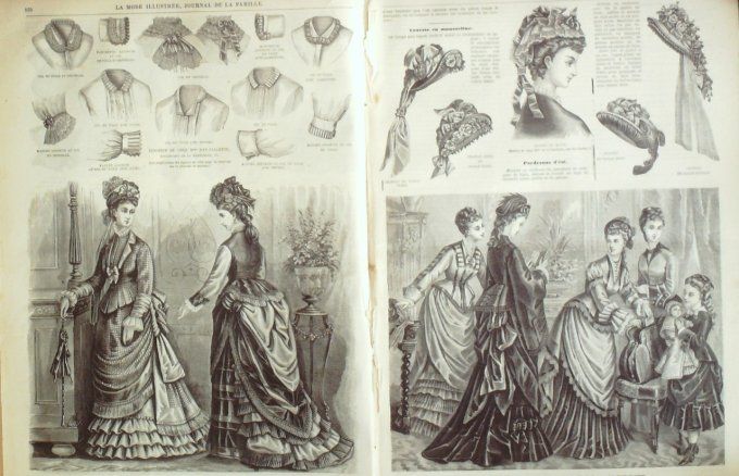 Journal Mode illustrée 1875 # 16 Tablier & corsage cachemire