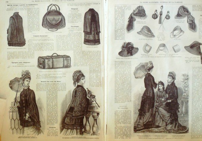 Journal Mode illustrée 1878 # 16 Fichu en sicilienne & Mantelet