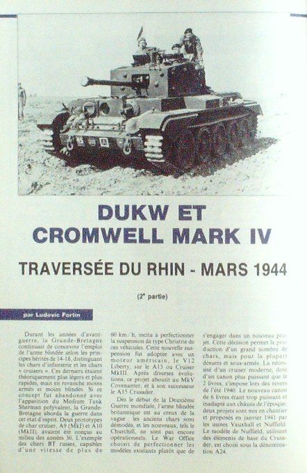 Histoire & Maquettisme 1989 # 16 Tank Dukw ET Cromwell Mark IV Krupp L2 H43 Martin B-26 Marauder