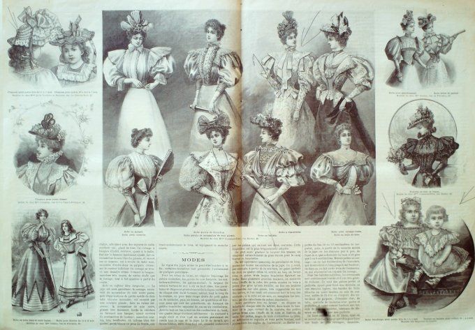 Journal Mode illustrée 1896 # 16 Costume d'excursion et corsage