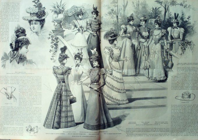 Journal Mode illustrée 1897 # 16 Robe de Princesse