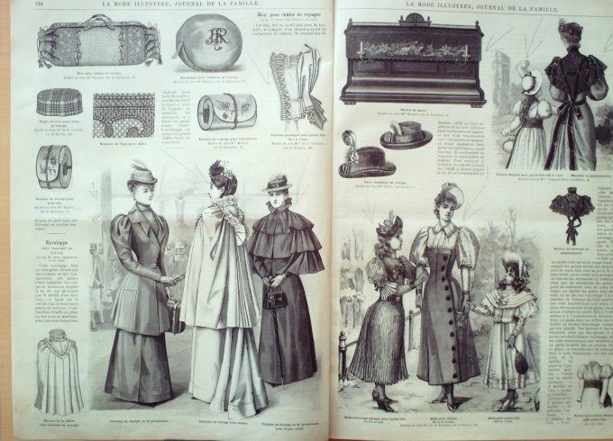 Journal Mode illustrée 1893 # 16 Corsages en surah et velours