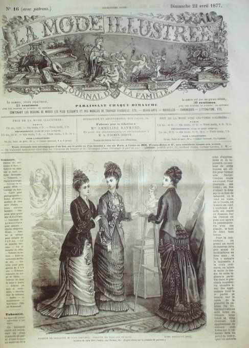 Journal Mode illustrée 1877 # 16 Paletot en sicilienne