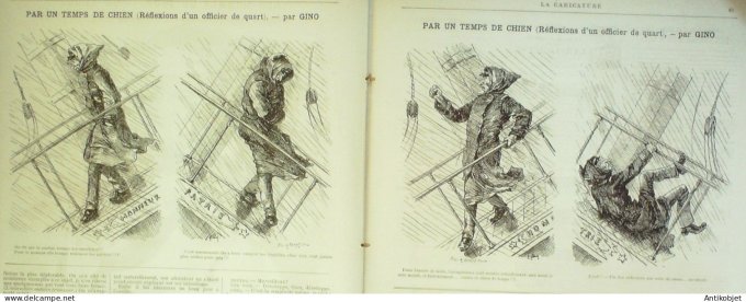 La Caricature 1886 n°324 Peinturiana Sorel Labiche oar Luque Caran d'Ache Job Gino