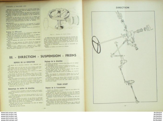 Revue Technique Automobile Chenard & Walcker type CPV12 Rosengart 1950