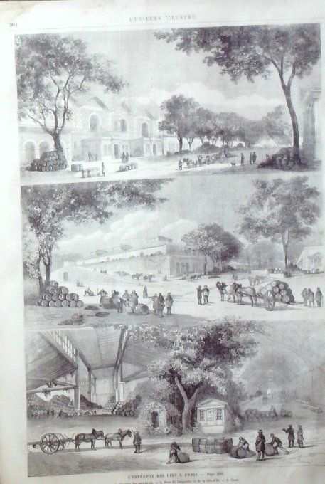 L'Univers illustré 1861 # 171 Chine Pékin Turin Don Quichotte Arloste Mabuze Bercy entrepôts