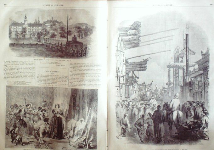 L'Univers illustré 1861 # 172 Biarritz L'impératrice Chine Pékin Wai-Lo-Tching Belgique Rogier minis