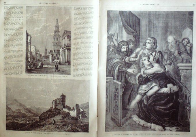 L'Univers illustré 1861 # 173 Chalons Usa Charleston Suisse Sion Romulus et Rémus