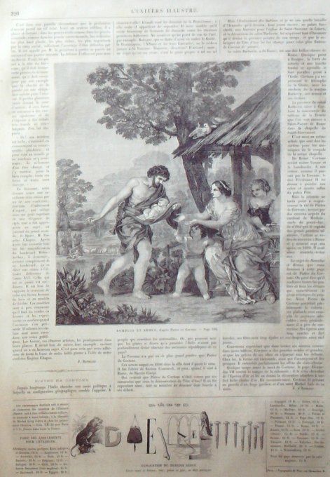 L'Univers illustré 1861 # 173 Chalons Usa Charleston Suisse Sion Romulus et Rémus