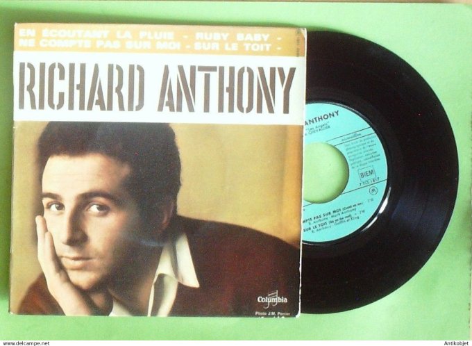 Anthony Richard 45T EP En écoutant la pluie (languette) 1963