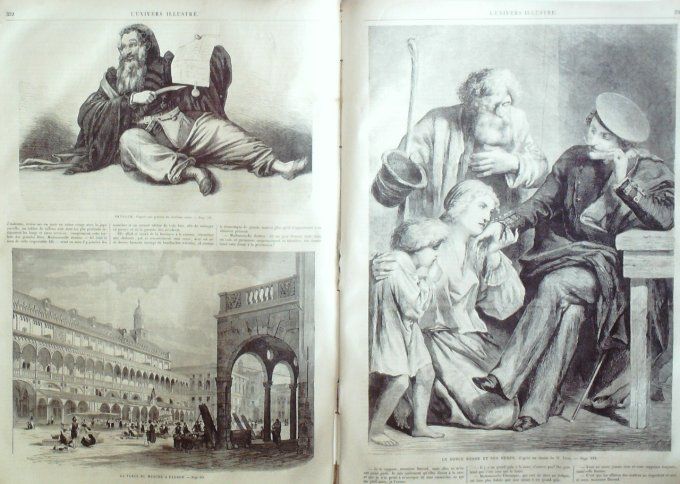 L'Univers illustré 1861 # 175 Metz Shylock Padoue Coblence noble Russe et ses Serfs