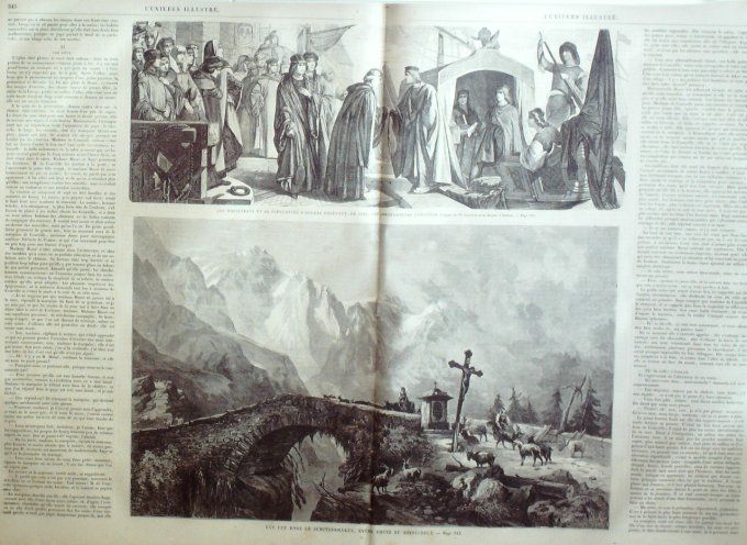 L'Univers illustré 1861 # 176 Anvers Schitzerhaken Einsiedeln pêcheurs Napolitains