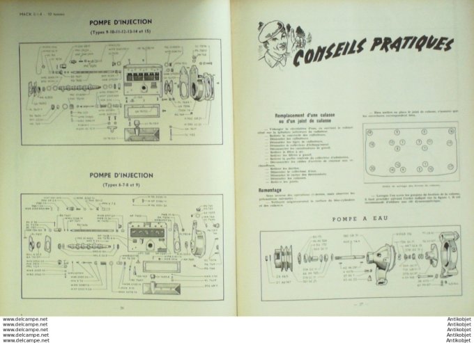 Revue Technique Automobile Mack 10T Berliet Mder 32#1948