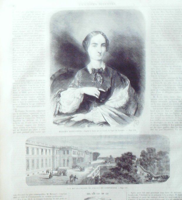 L'Univers illustré 1861 # 177 Chateau, Laffitte vendanges Marie Stuart Palais de Compiègne