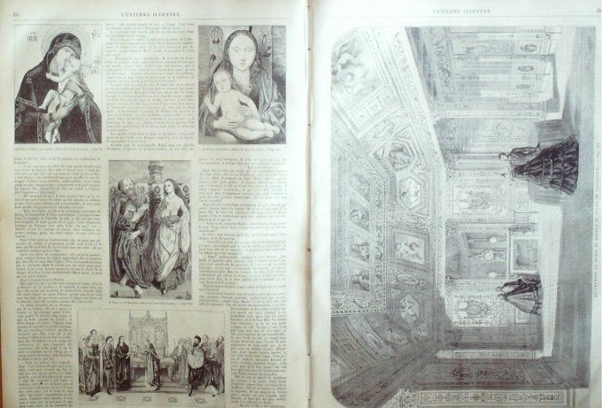 L'Univers illustré 1861 # 178 Marie de Medicis  œuvres La Vierge et l'Enfant Van Eyck