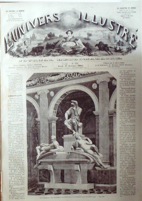 L'Univers illustré 1861 # 179 Florence Laurent de Médicis Suède Wetter St-Hubert