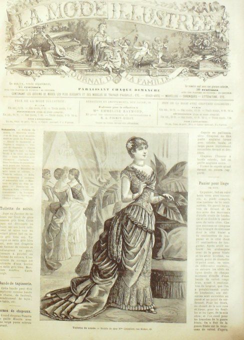 Journal Mode illustrée 1883 # 17 Toilette de soirée