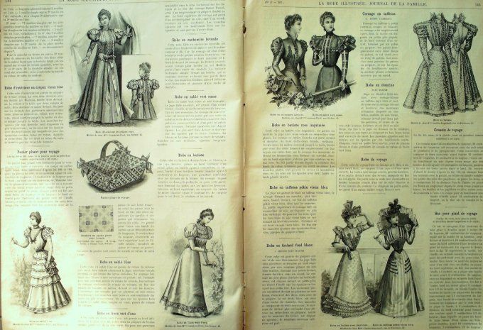 Journal Mode illustrée 1897 # 17 Robe en foulard