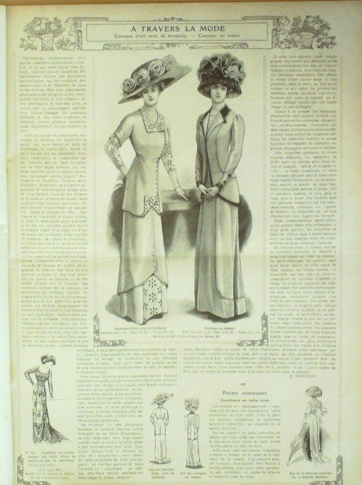 Journal Mode illustrée 1910 # 17 Costume tailleur