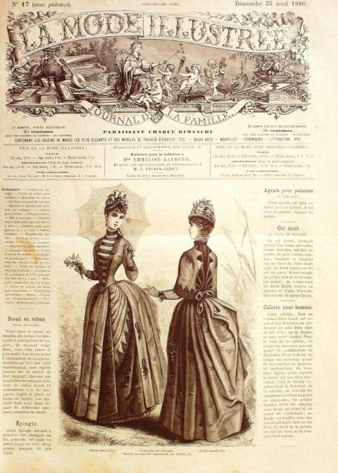 Journal Mode illustrée 1886 # 17 Costumes en lainage 