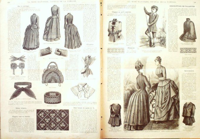 Journal Mode illustrée 1886 # 17 Costumes en lainage 