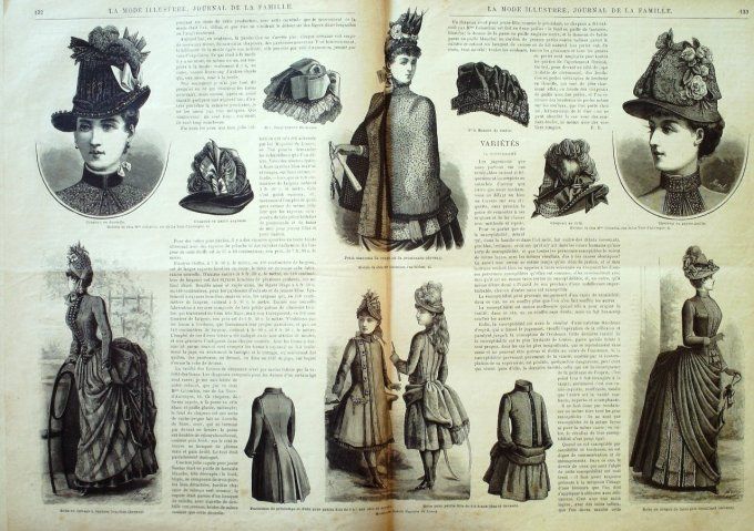 Journal Mode illustrée 1886 # 17 Costumes en lainage 