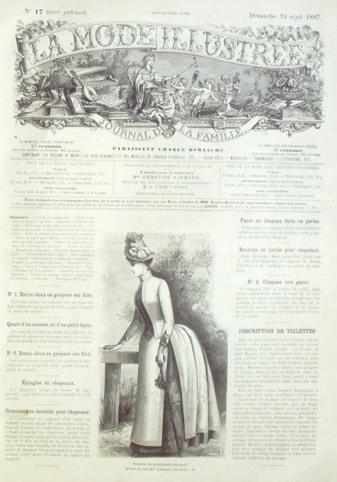 Journal Mode illustrée 1887 # 17 Toilette de promenade 