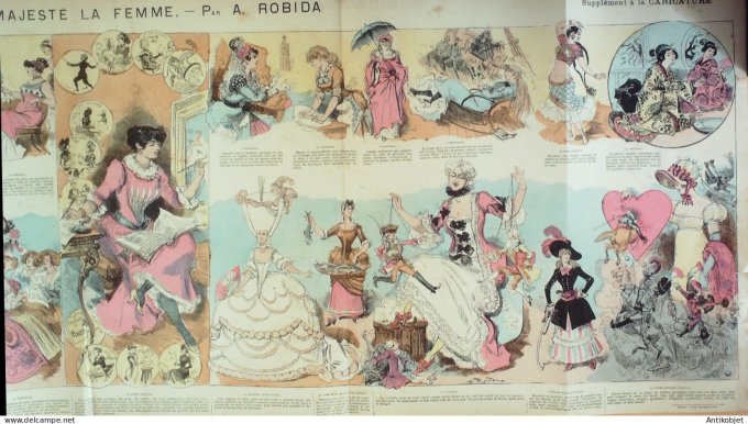 La Caricature 1883 n°184 Sa Majesté la femme Robisa Barret