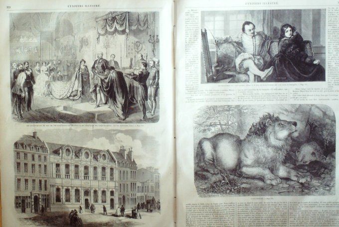 L'Univers illustré 1861 # 180 Compiègne Koenigsberg roi de Prusse  Russie Petrucchio et Catarina