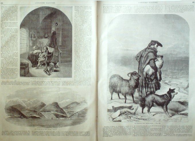 L'Univers illustré 1861 # 184 Gérard Dow Berger des Highlands Inde Agra Muley-Abbas