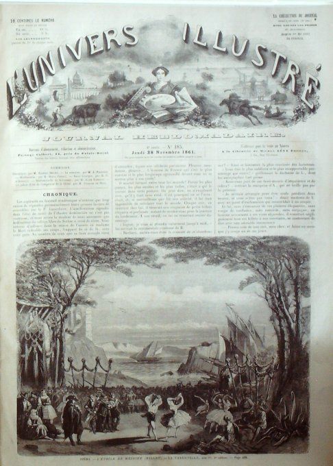 L'Univers illustré 1861 # 185 Chine Empereur Khien Loung Inde camp d'éléphants Wallenstein et Seni 