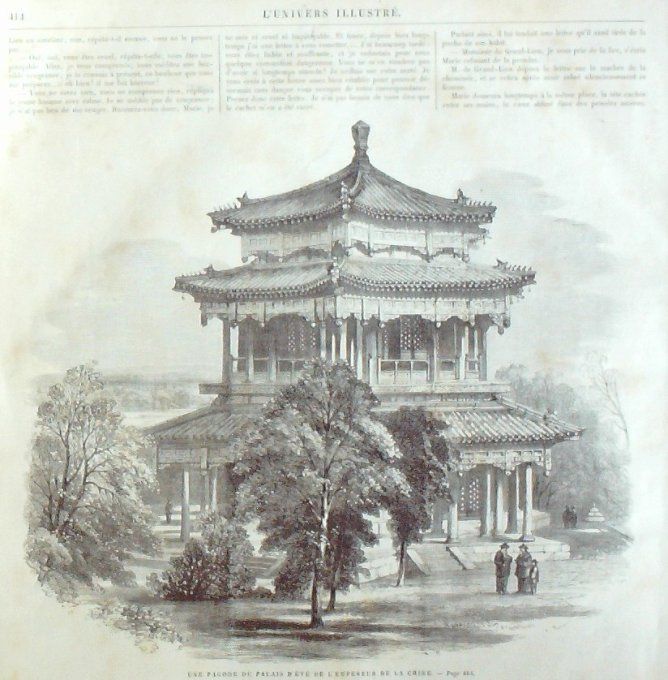 L'Univers illustré 1861 # 185 Chine Empereur Khien Loung Inde camp d'éléphants Wallenstein et Seni 