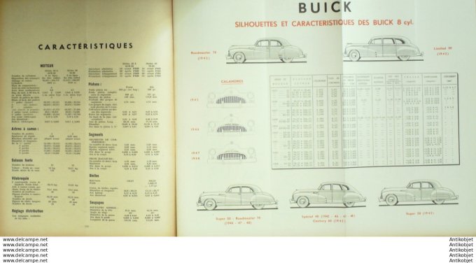 Revue Technique Automobile Buick Types 40 50 60 70 90 Citroen diésel 45 38#1949